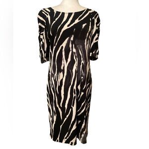 Chico’s Animal Print Dress Size Medium Black & White